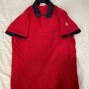 Moncler Red Polo Shirt for Men